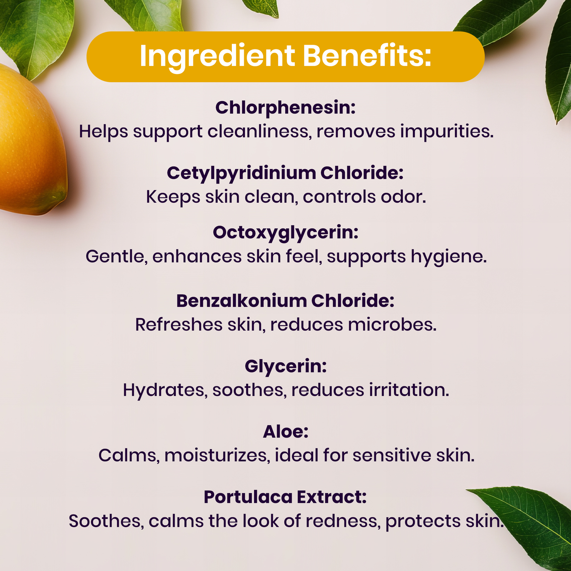 Mango Scented and Unflavored Daily Wipes ph balanced natural sweetums wipes www.VALGINA.com 