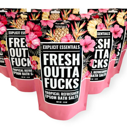 Sweary Bath Salts for Stress Relief – Premium Epsom Salt Soaks (12oz Bag) - Funny - 4 Different Scents