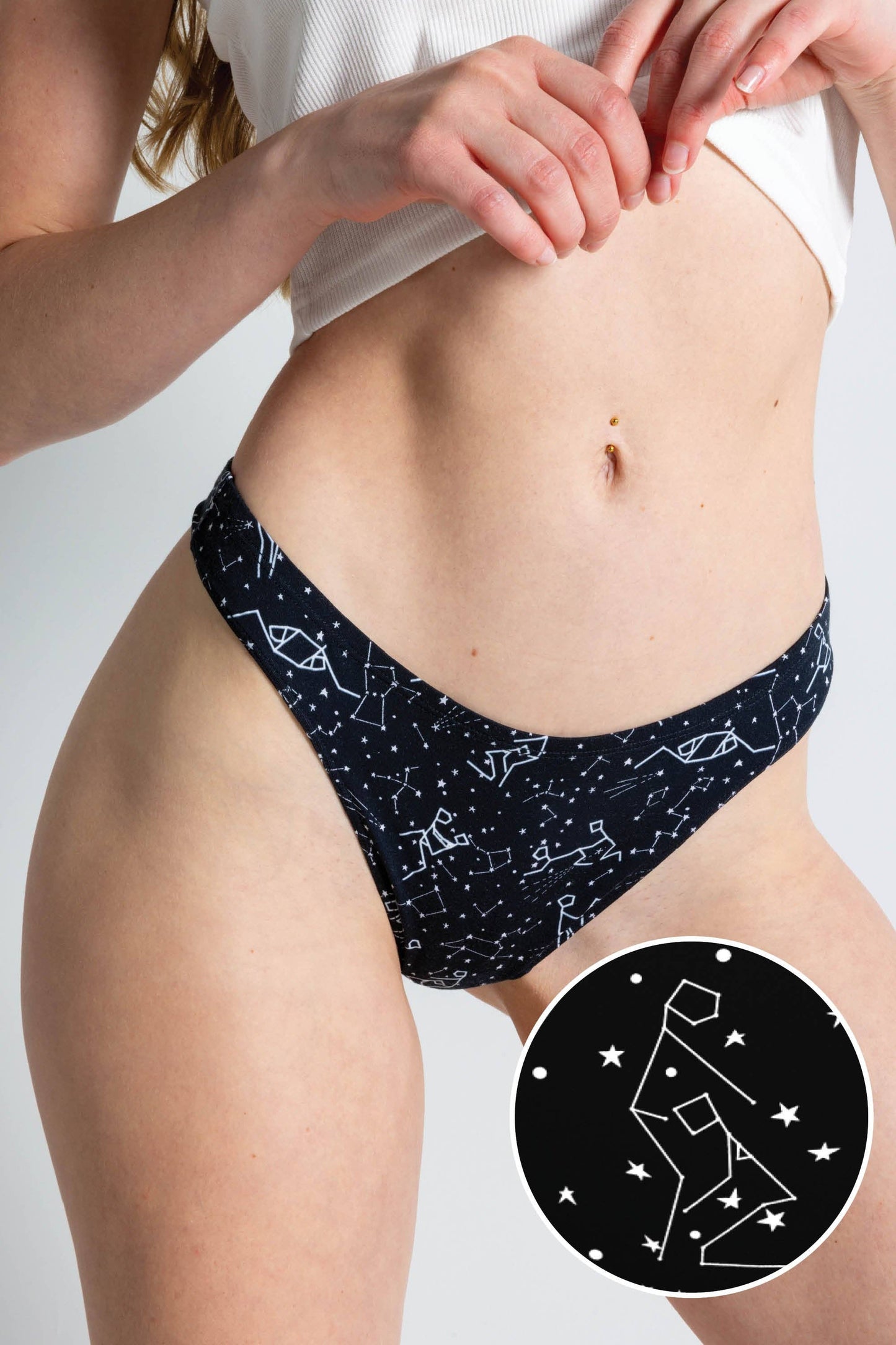 The Big Bang | Glow in the Dark Constellation MicroModal Thong - VALGINA.com
