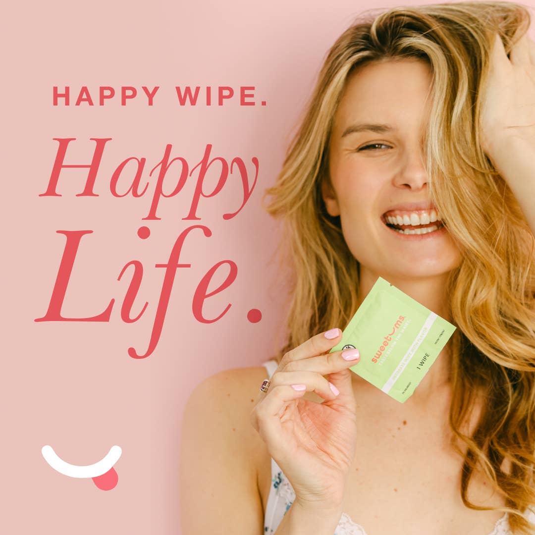 Pina Colada Flavored PH Balanced Intimate Wipes Feminine Wipes for women Sweetums www.VALGINA.com 