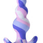 Marble Twilight Silicone Beaded Plug - Blue/White