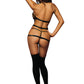 Obsidian X - Garter Bustier Lingerie -Black - VALGINA.com