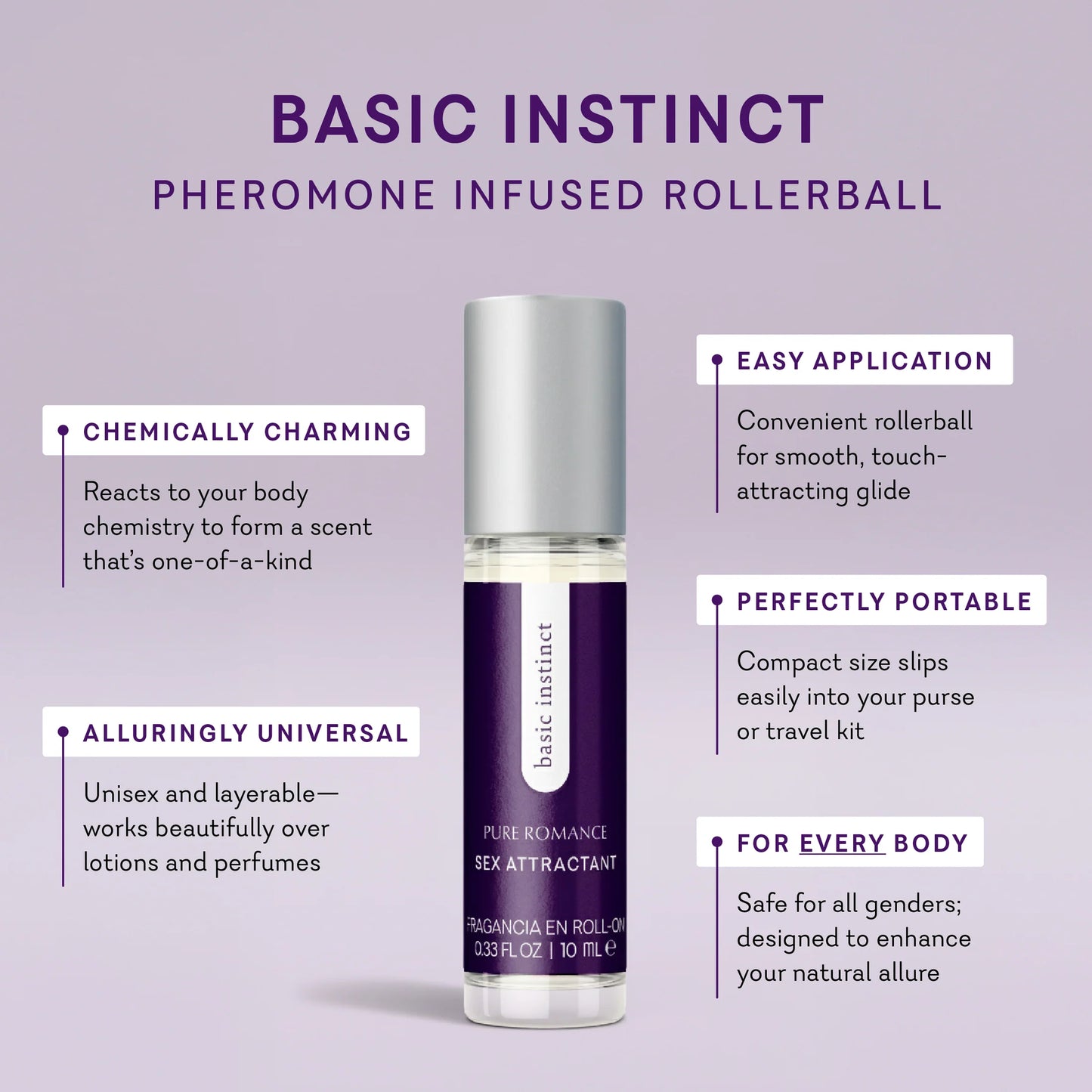 Basic Instinct - Pheromone Perfume - Rollerball by Pure Romance - In Stock - 29 Left!