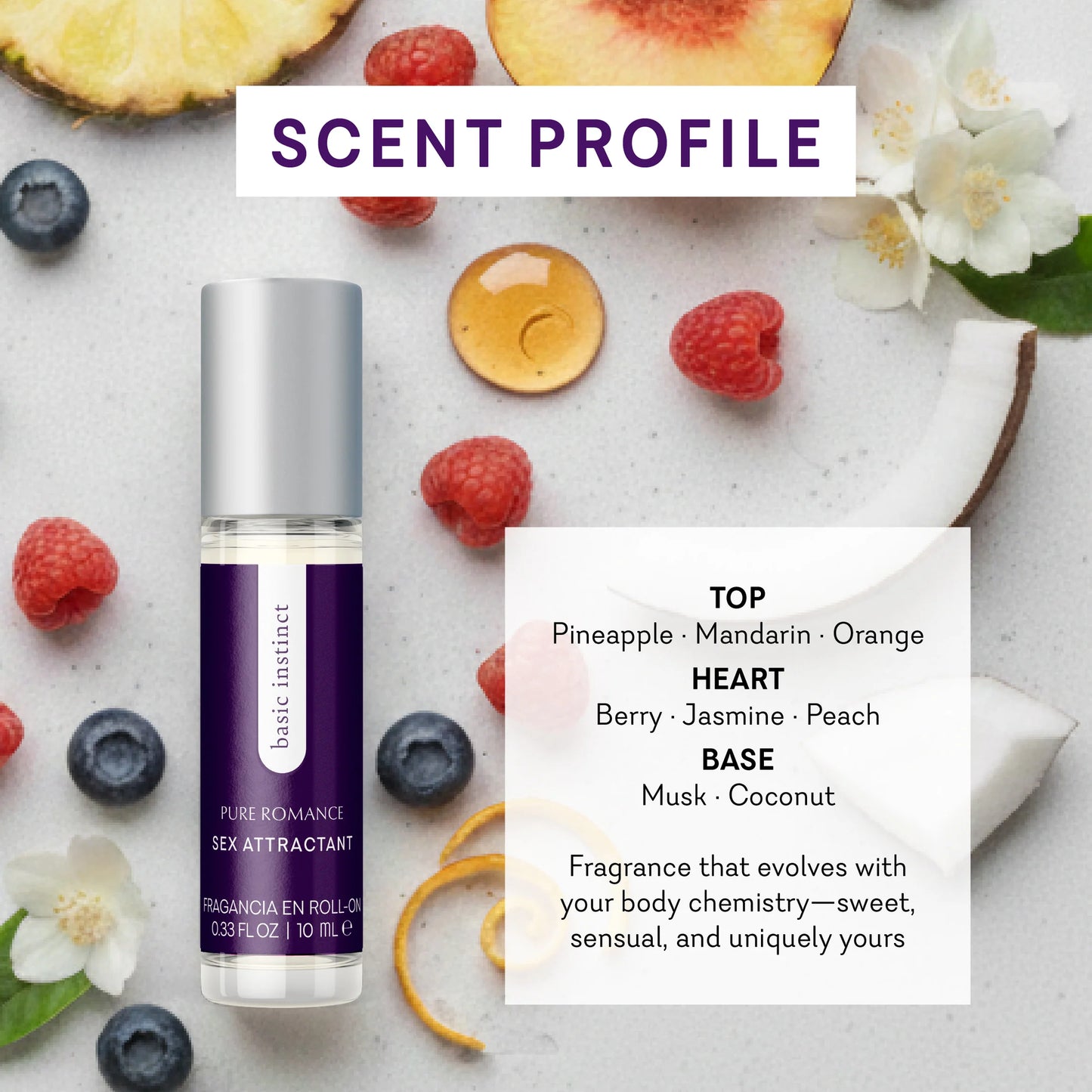 Basic Instinct - Pheromone Perfume - Rollerball by Pure Romance - In Stock - 29 Left!