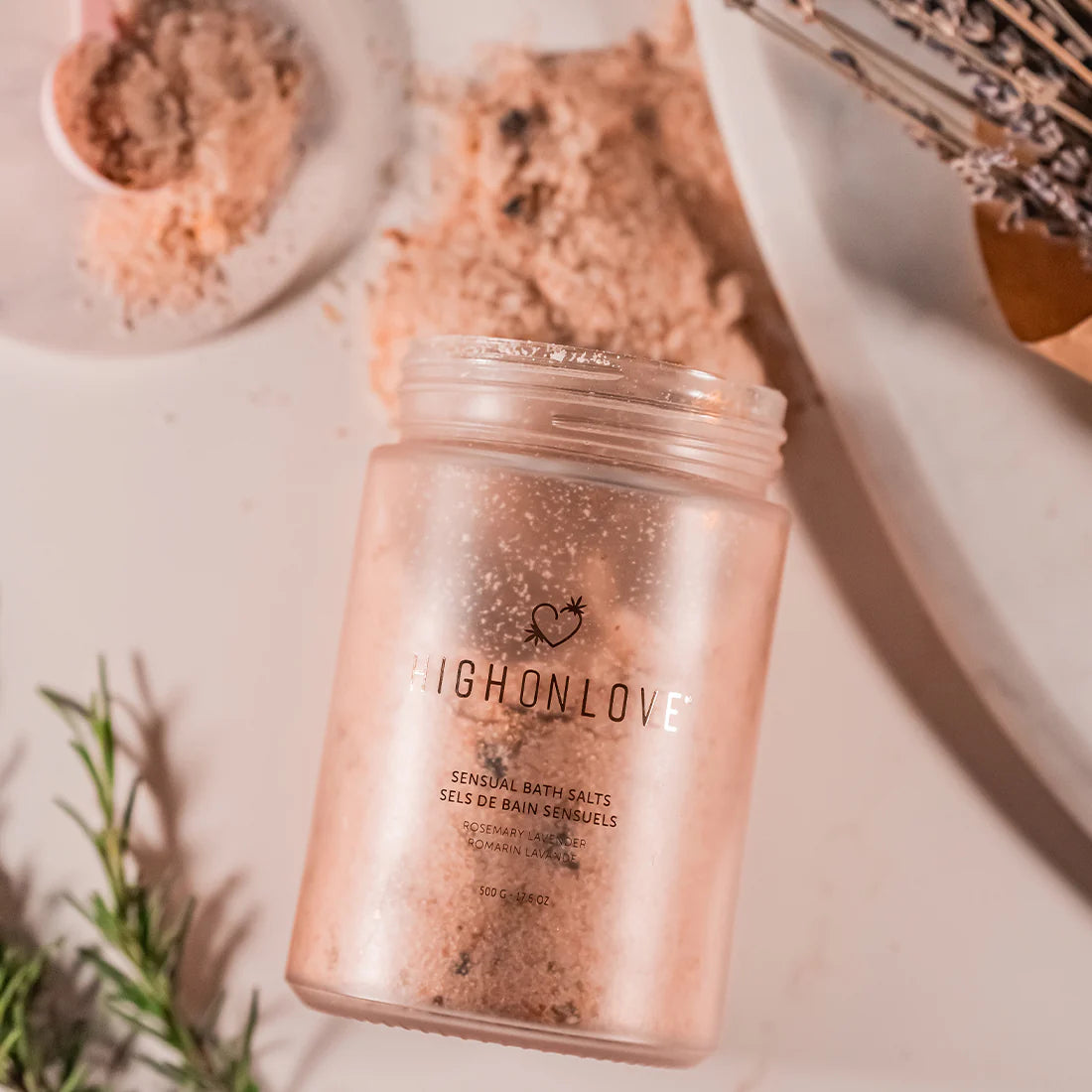 Hemp Bath Salts - Luxurious Rose & Lavender Soak with Hemp Seed Oil - NEW! www.VALGINA.com 
