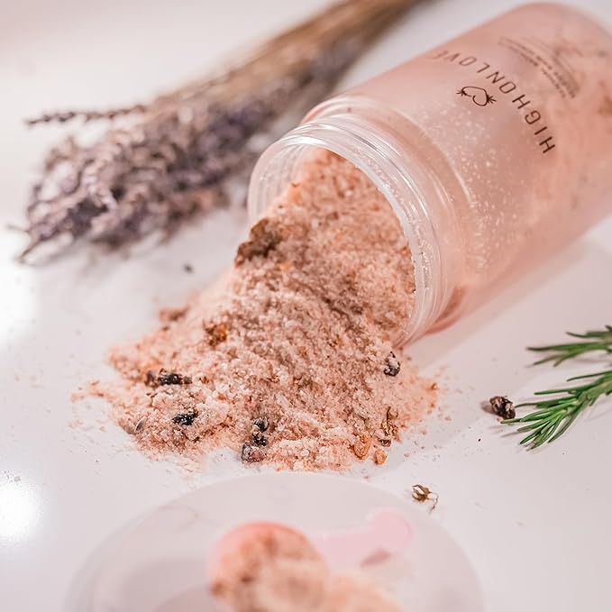 Hemp Bath Salts - Luxurious Rose & Lavender Soak with Hemp Seed Oil - NEW! www.VALGINA.com 