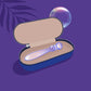 Biird Cecii glass dildo, angled view - ValGina.com