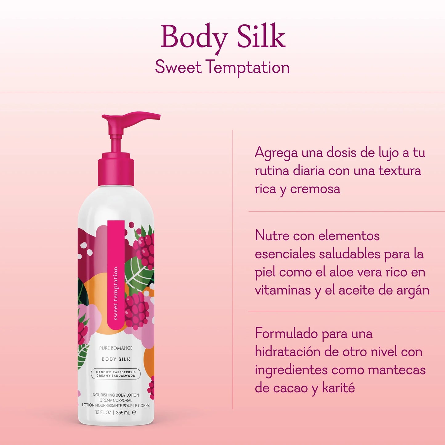 Body Silk - Lotion - Sweet Temptation - IN STOCK - 1 LEFT! - Pure Romance