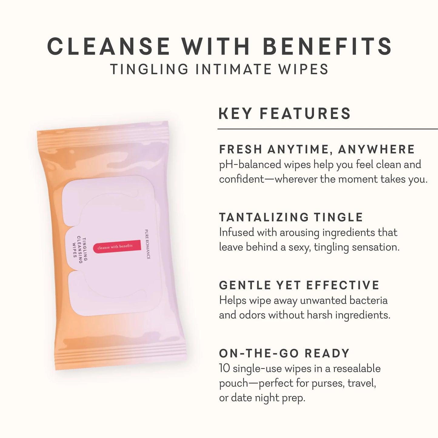 Cleanse with Benefits - PH Balanced Pleasure Wipes - VALGINA.com
