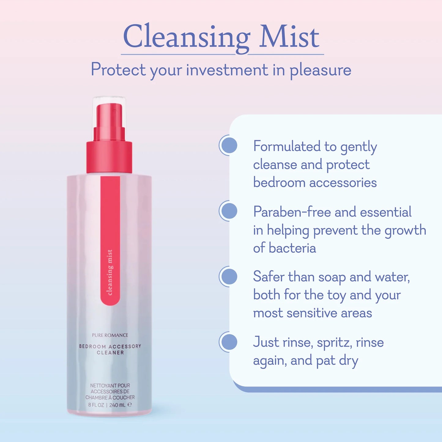 Cleansing Mist - Adult Toy Cleaner - Pure Romance