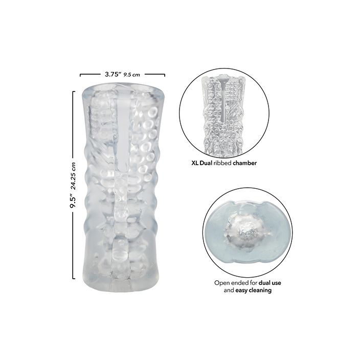 Cyclone Dual Chamber Stroker XL - Clear - NEW!