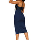 Elegant Eclipse - Chemise Sleep Dress Lingerie Gown - Blue - VALGINA.com