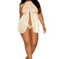 Honeycloud Halter Babydoll Lingerie - Yellow - VALGINA.com