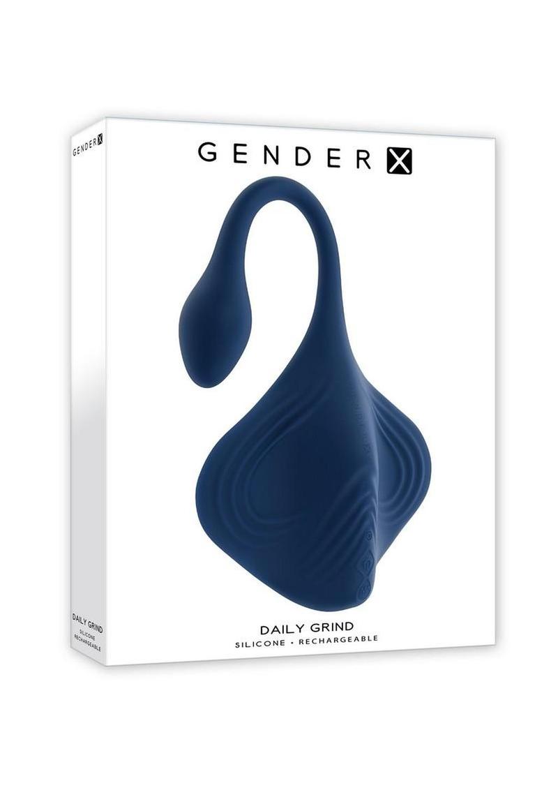 Daily Grind Rechargeable Silicone Grinder Pad Vibrator - Manta Sting Ray - Blue