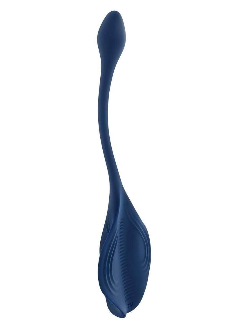 Daily Grind Rechargeable Silicone Grinder Pad Vibrator - Manta Sting Ray - Blue