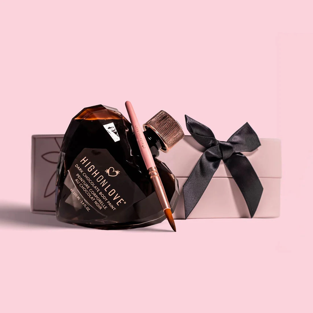 Dark Chocolate Body Paint – Edible Chocolate in a Heart-Shaped Glass Vial - NEW! HighOnLove www.valgina.com 