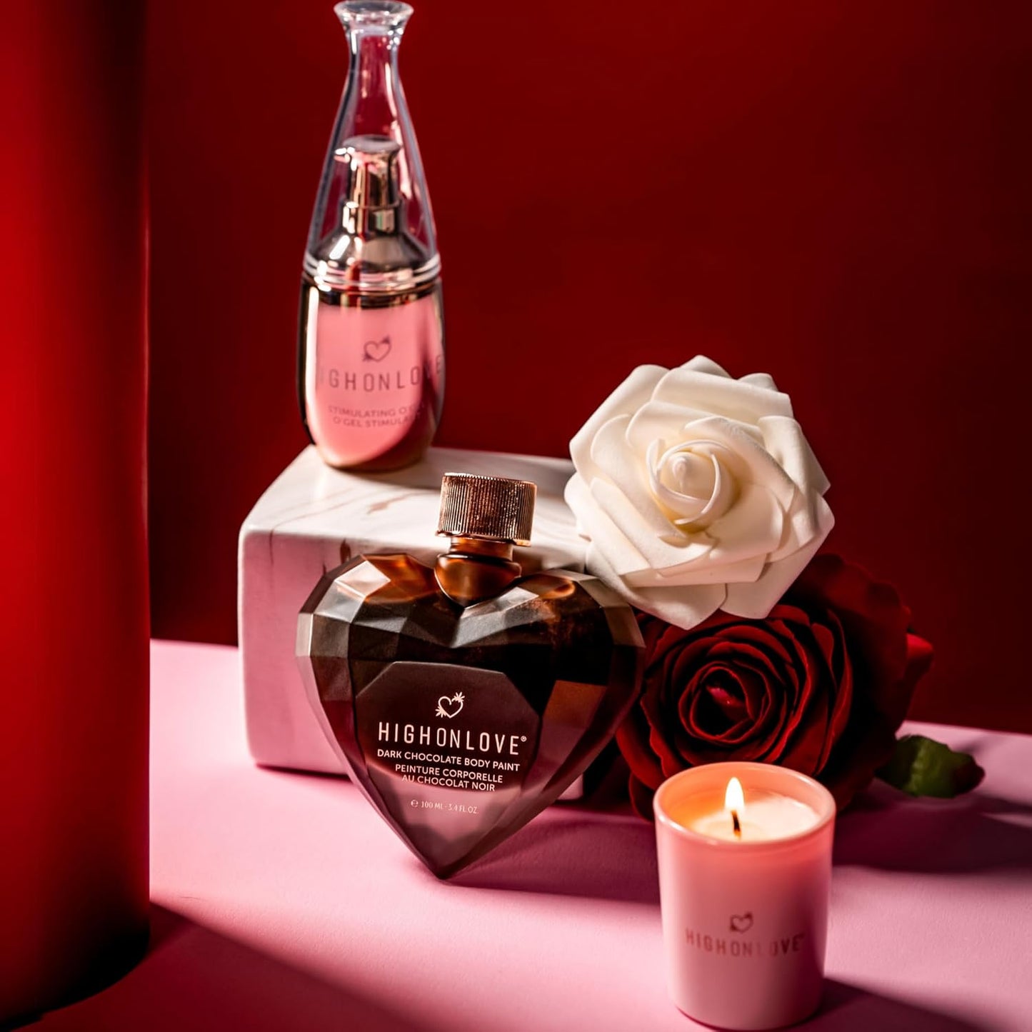Dark Chocolate Body Paint – Edible Chocolate in a Heart-Shaped Glass Vial - NEW! HighOnLove www.valgina.com 