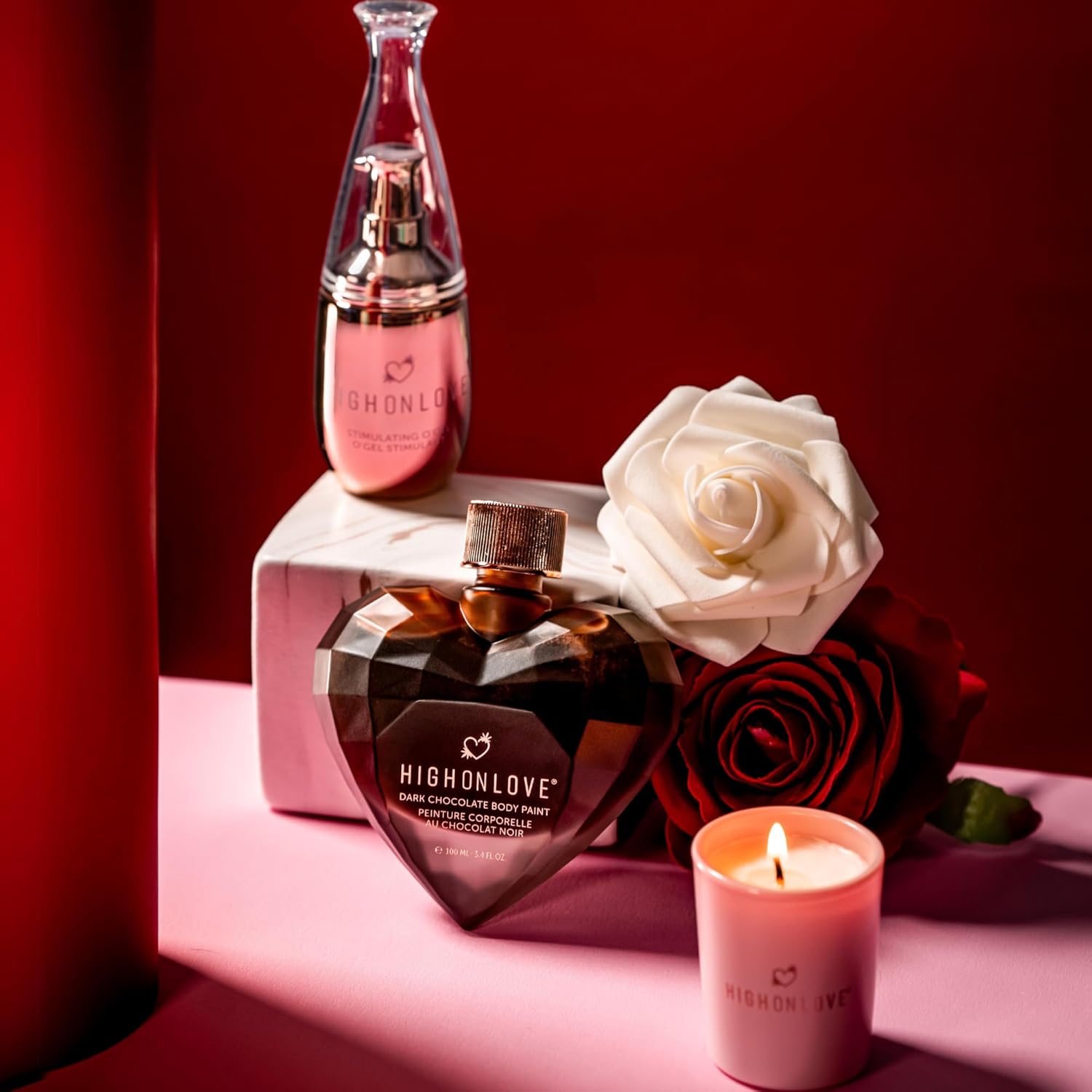 Dark Chocolate Body Paint – Edible Chocolate in a Heart-Shaped Glass Vial - NEW! HighOnLove www.valgina.com 