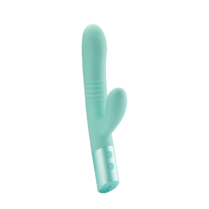 Deep Desire - Real Feel Thrusting Dual Rabbit - Teal or Rose Gold - 16 LEFT! - VALGINA.com