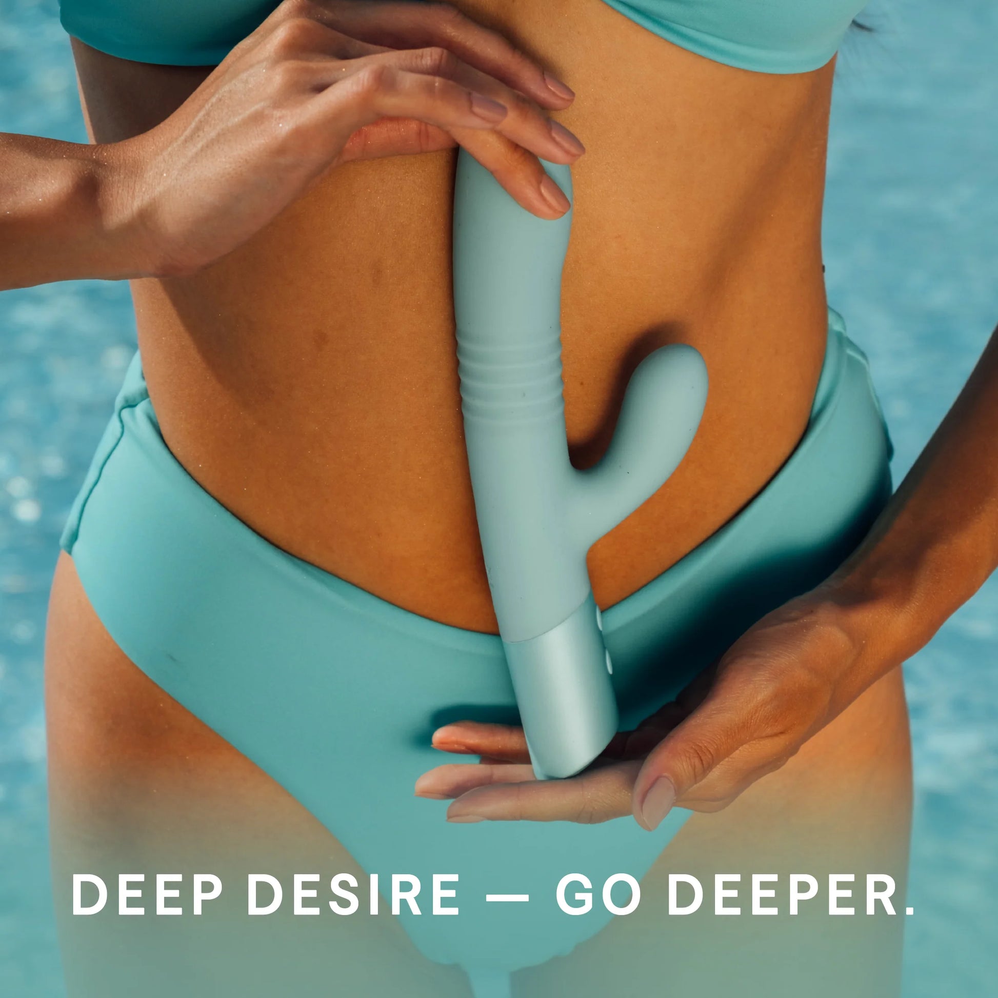 Deep Desire - Real Feel Thrusting Dual Rabbit - Teal or Rose Gold - 16 LEFT! - VALGINA.com