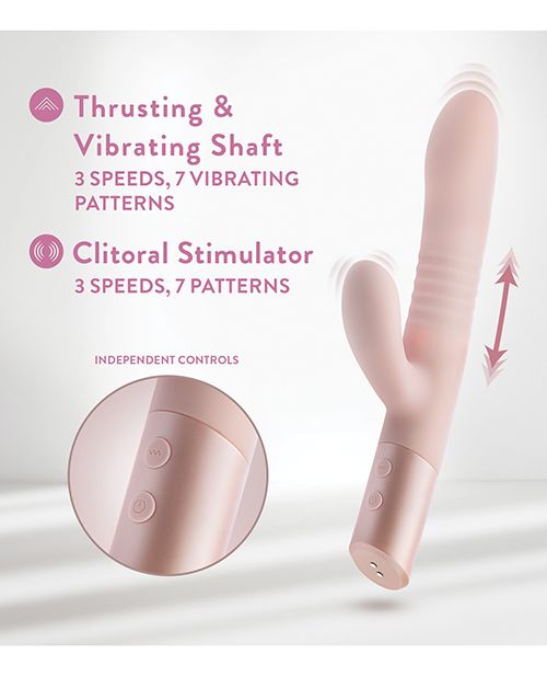 Deep Desire - Real Feel Thrusting Dual Rabbit - Teal or Rose Gold - 16 LEFT!