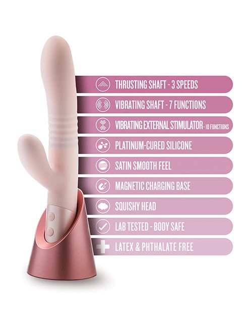 Deep Desire - Real Feel Thrusting Dual Rabbit - Teal or Rose Gold - 16 LEFT!