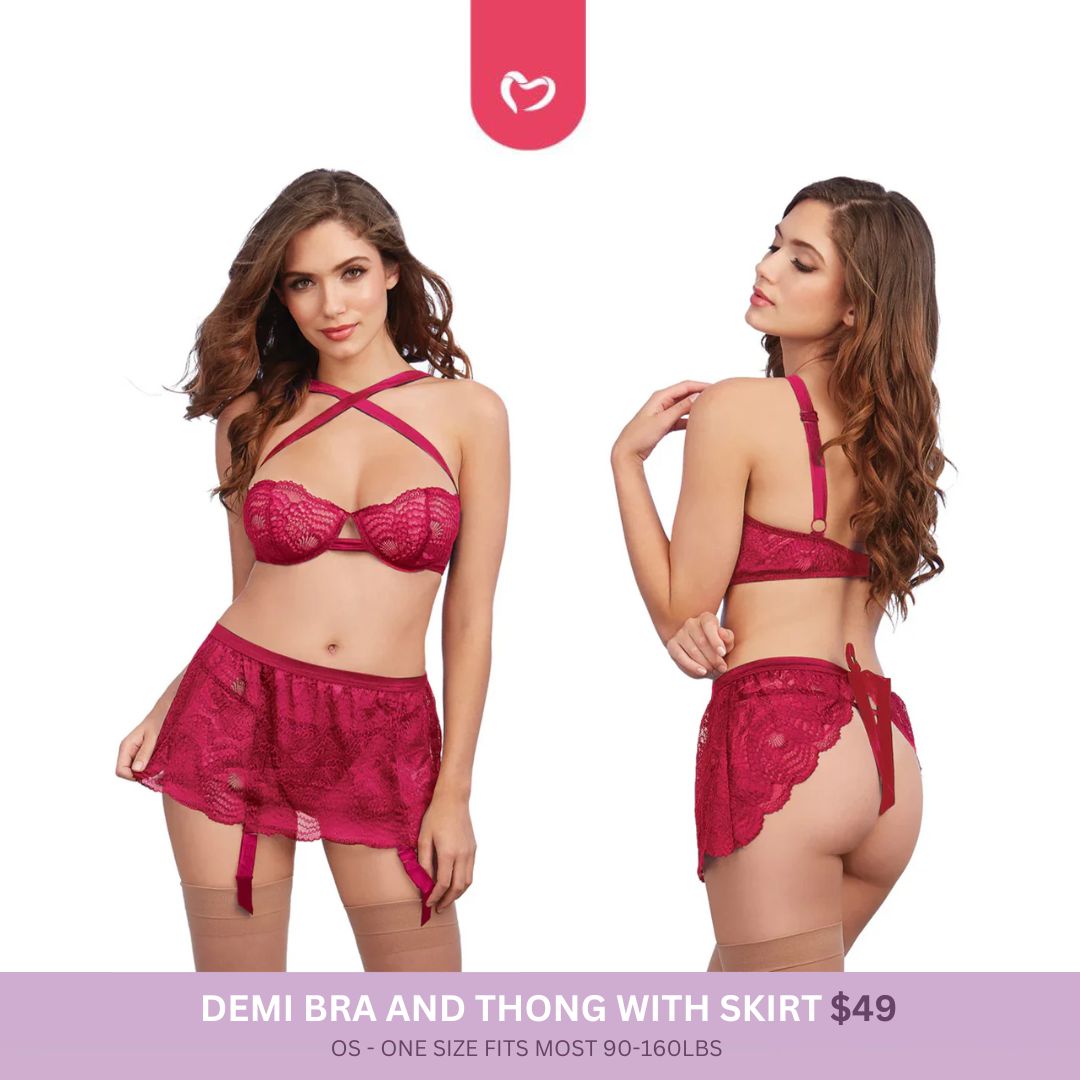 Demi Bra with Skirt OS - 7 LEFT!
