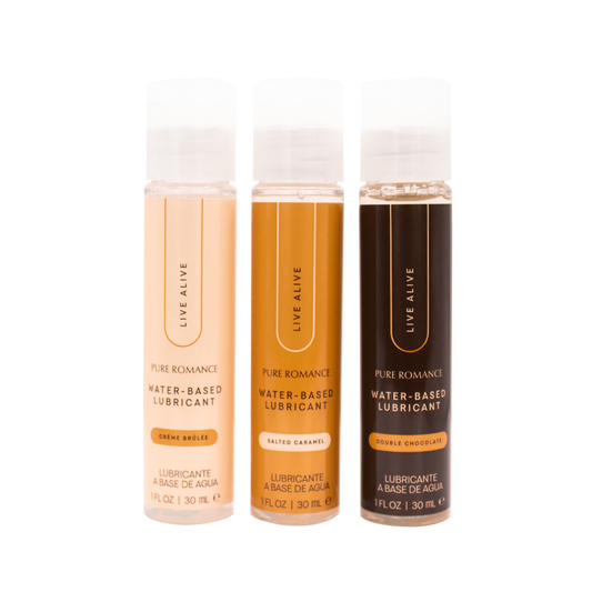 Just Like Me Lubricant - Dessert Trio - Double Chocolate, Crème Brûlée, & Salted Caramel - IN STOCK - 1 LEFT! - Pure Romance