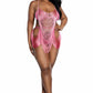 Dripping in Desire Pink Ombr√© Fringe Playsuit with Attached Bra and Panty www.VALGINA.com  