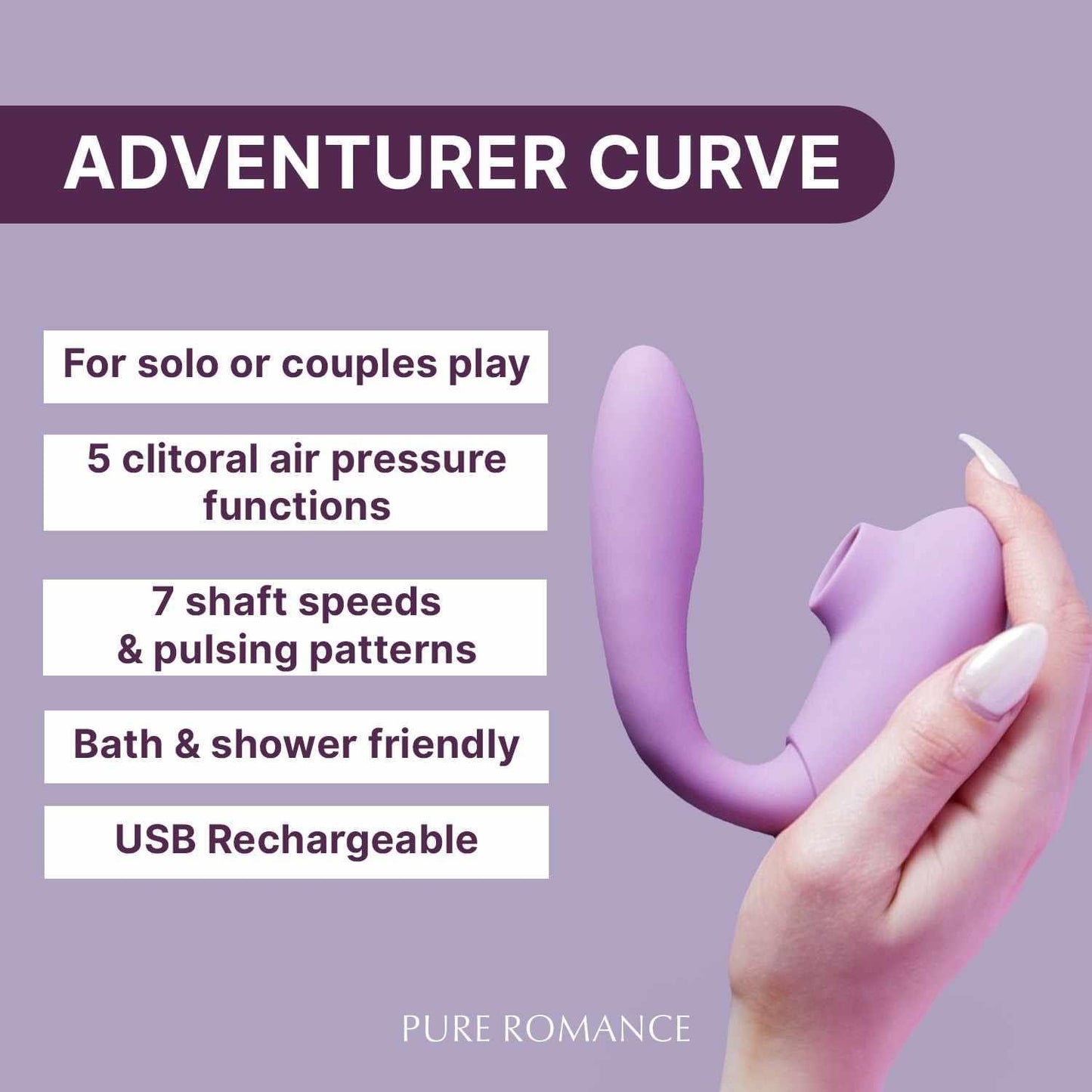 Adventurer Curve - BEST SELLER! - IN STOCK - 49 LEFT! - Pure Romance