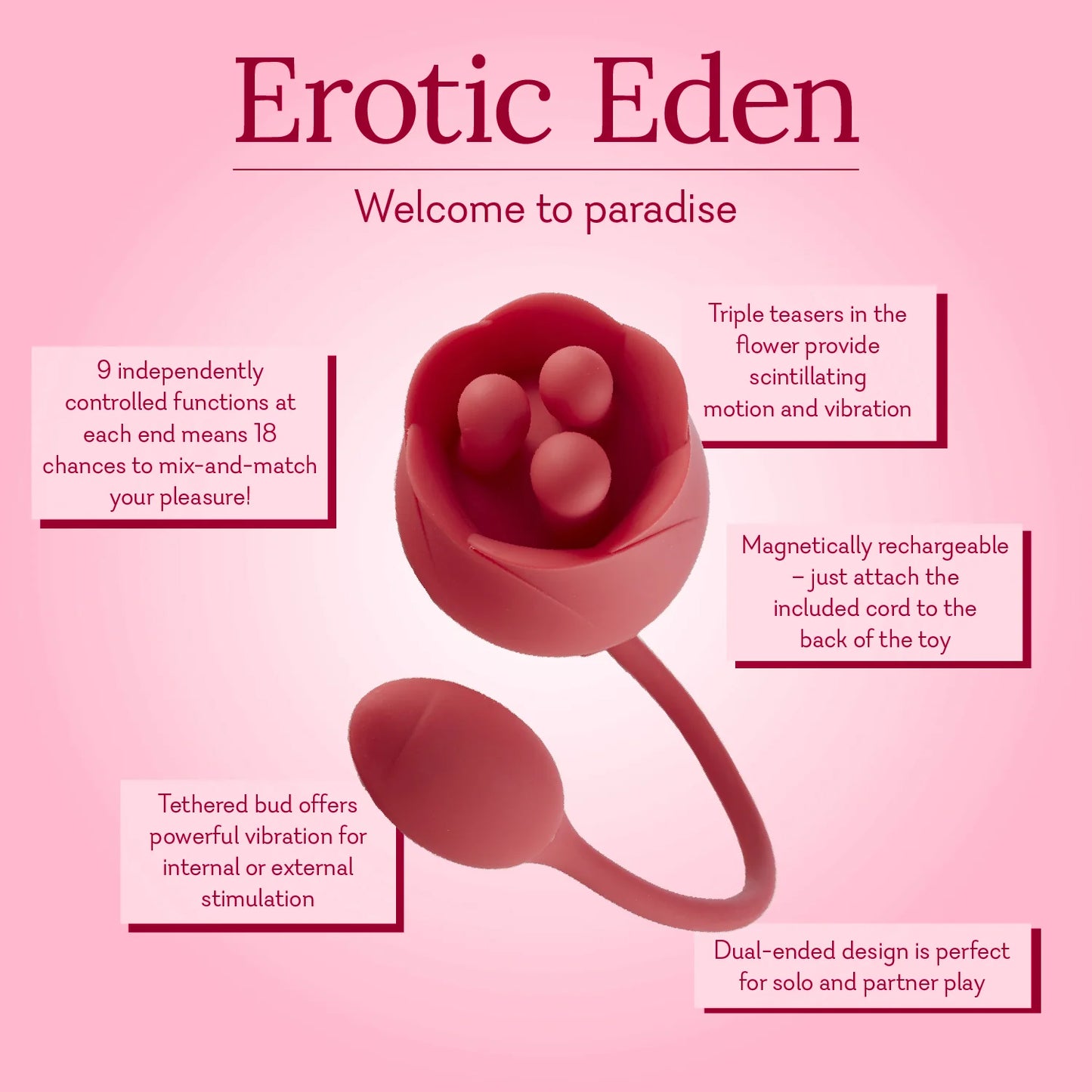 Erotic Eden Rose - 3 LEFT! - IN STOCK - Pure Romance