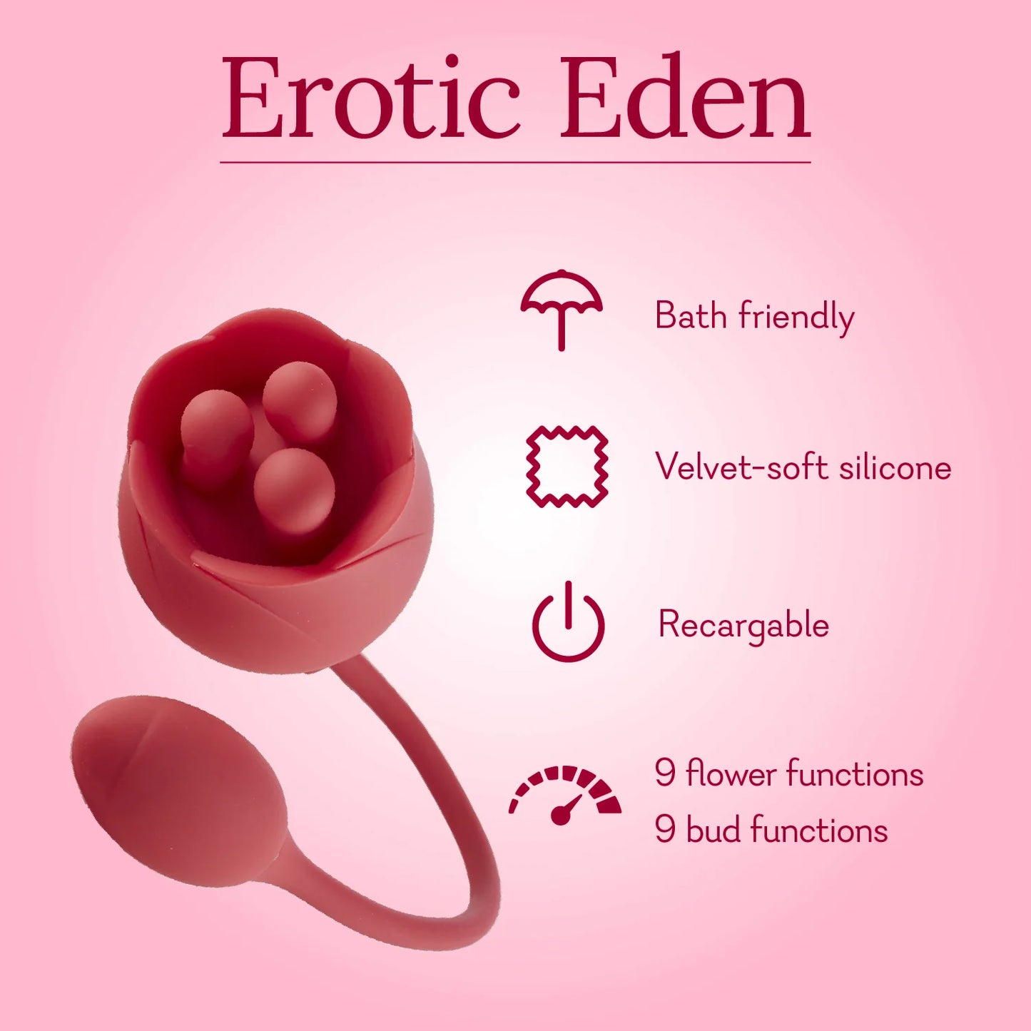 Erotic Eden Rose - 3 LEFT! - IN STOCK - Pure Romance