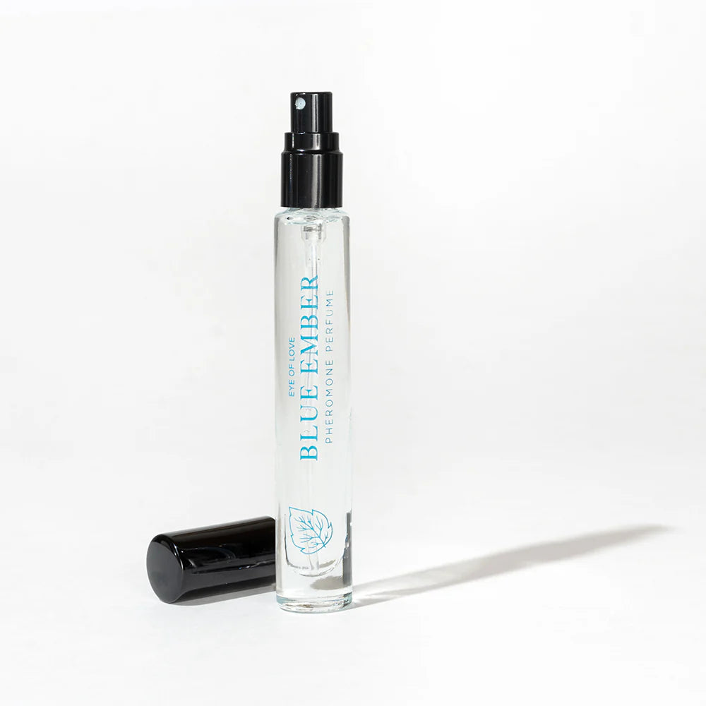 Eye of Love Bloom Blue Ember pheromone parfum 0.34 oz packaging
