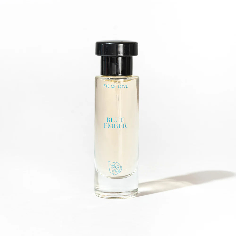 Eye of Love Bloom Blue Ember pheromone parfum 1 oz packaging