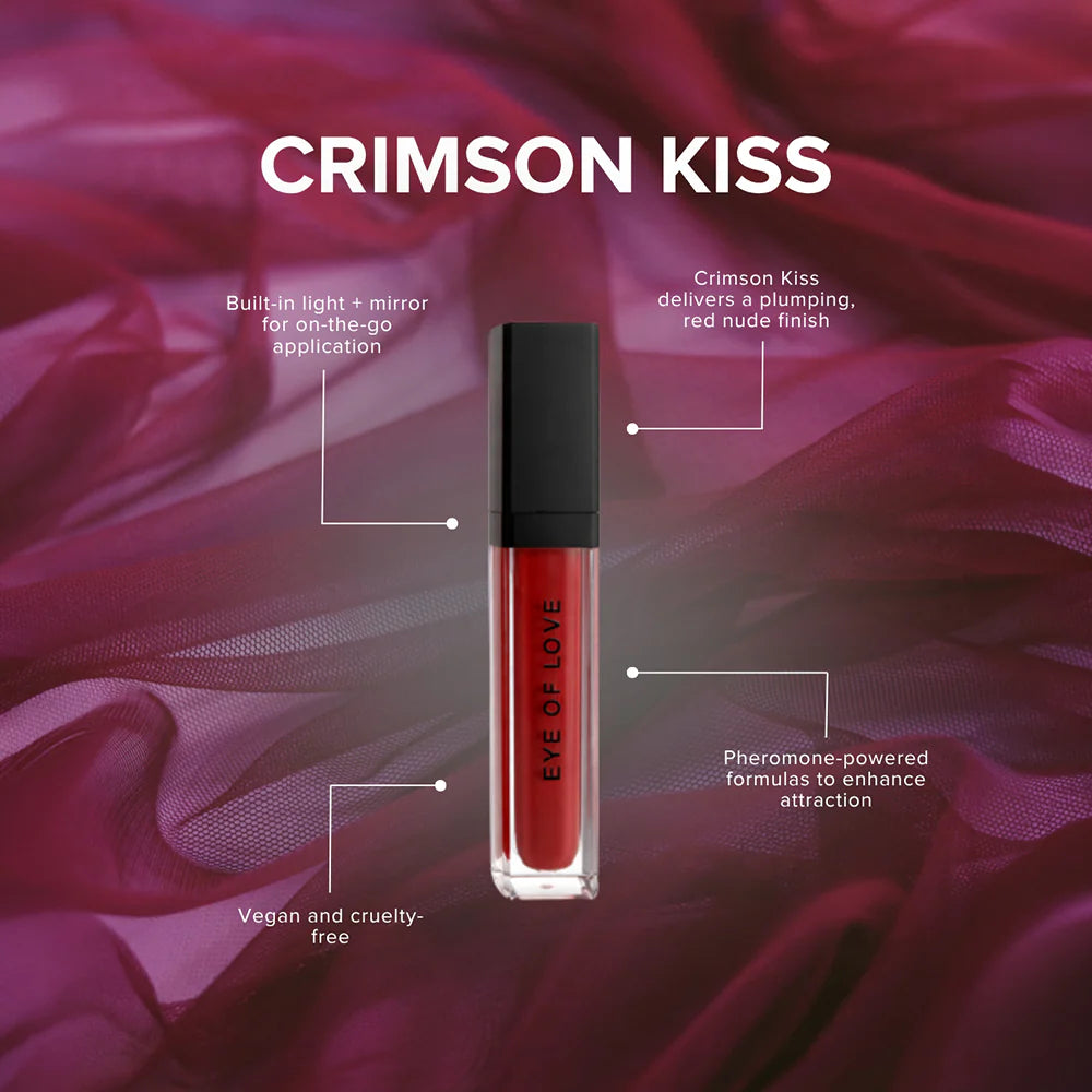 Pheromone Plumping Lip Gloss - Light Up & Mirror - Crimson Kiss or Pink Pulse