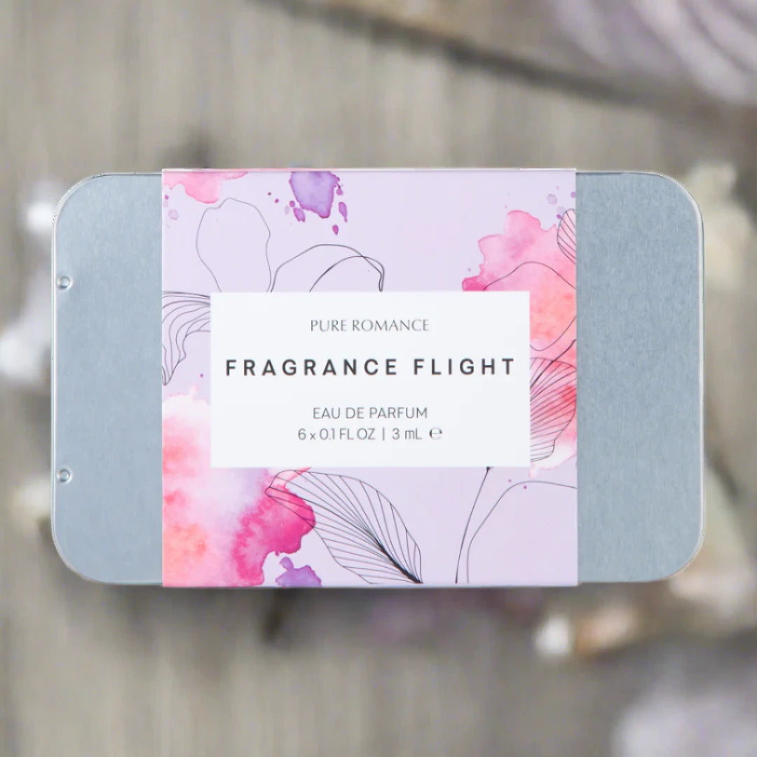 Fragrance Flight - Pheromone Perfumes - IN STOCK - 33 LEFT! - Pure Romance - Flirt, Dirty French, Love Story, Burn For You, Wicked Nights, Summer Crush