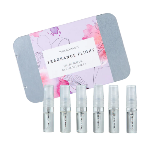 Fragrance Flight - Pheromone Perfumes - IN STOCK - 33 LEFT! - Pure Romance - Flirt, Dirty French, Love Story, Burn For You, Wicked Nights, Summer Crush