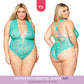Friends With Benefits - Ocean - Blue Green Scalloped Teddy Lingerie - 2 LEFT! - VALGINA.com