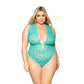Friends With Benefits - Ocean - Blue Green Scalloped Teddy Lingerie - 2 LEFT! - VALGINA.com