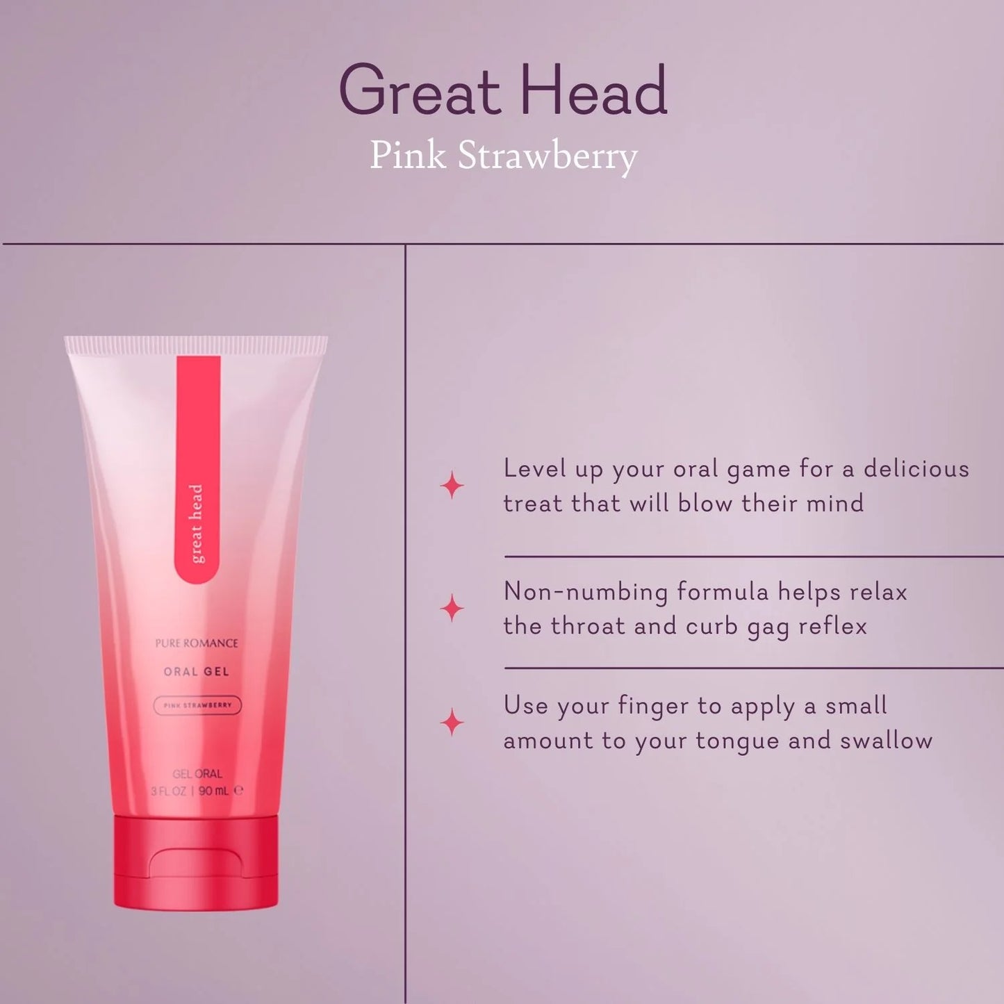 Great Head Gel - Pink Strawberry - IN STOCK! - 61 LEFT! - Pure Romance