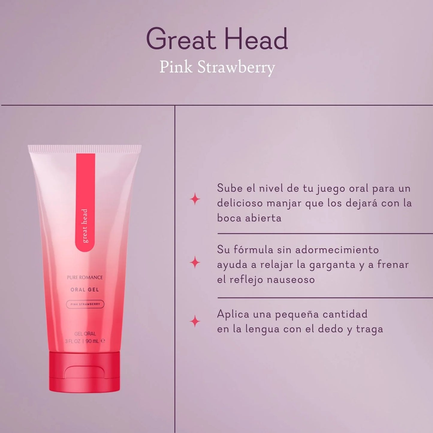 Great Head Gel - Pink Strawberry - IN STOCK! - 61 LEFT! - Pure Romance
