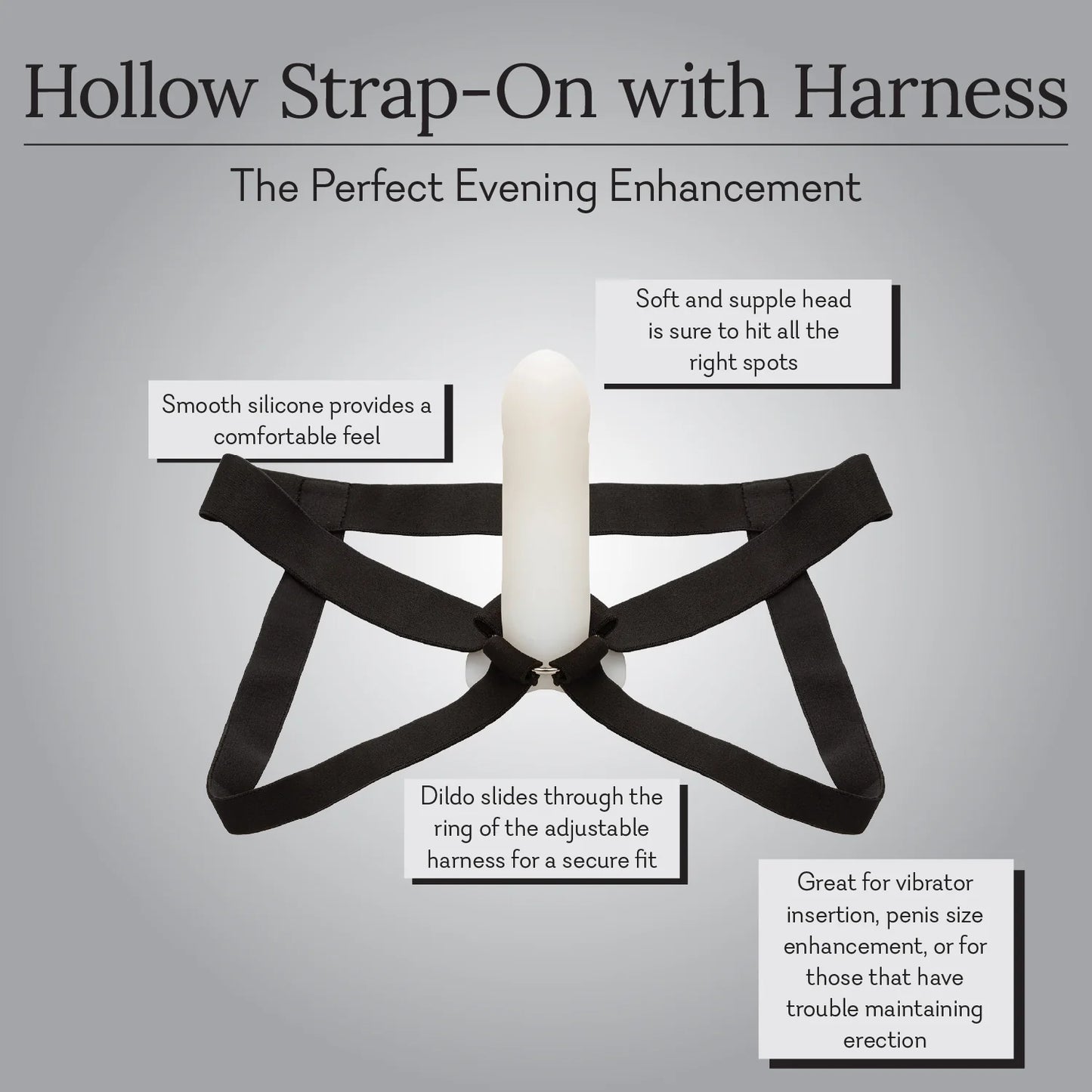 Hollow Strap-On with Harness by Pure Romance VALGINA.com Hollow Strap-On with Harness by Pure Romance VALGINA.com