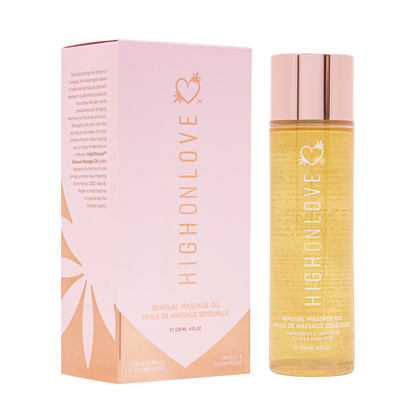 Strawberry Champagne Edible Massage Oil ‚– Luxurious Hemp-Infused Oil - NEW! HighOnLove www.VALGINA.com 