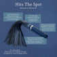 Hits The Spot Flogger Vibrator in stock Pure Romance 50 shades vegan leather spanking www.VALGINA.com 