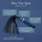 Hits The Spot Flogger Vibrator in stock Pure Romance 50 shades vegan leather spanking www.VALGINA.com 