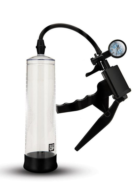 Size Up Pump Deluxe with hand pump - clear penis pump for harder erections