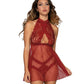 Halter Babydoll with Strappy G-String Lingerie - Black - 2 LEFT! - VALGINA.com