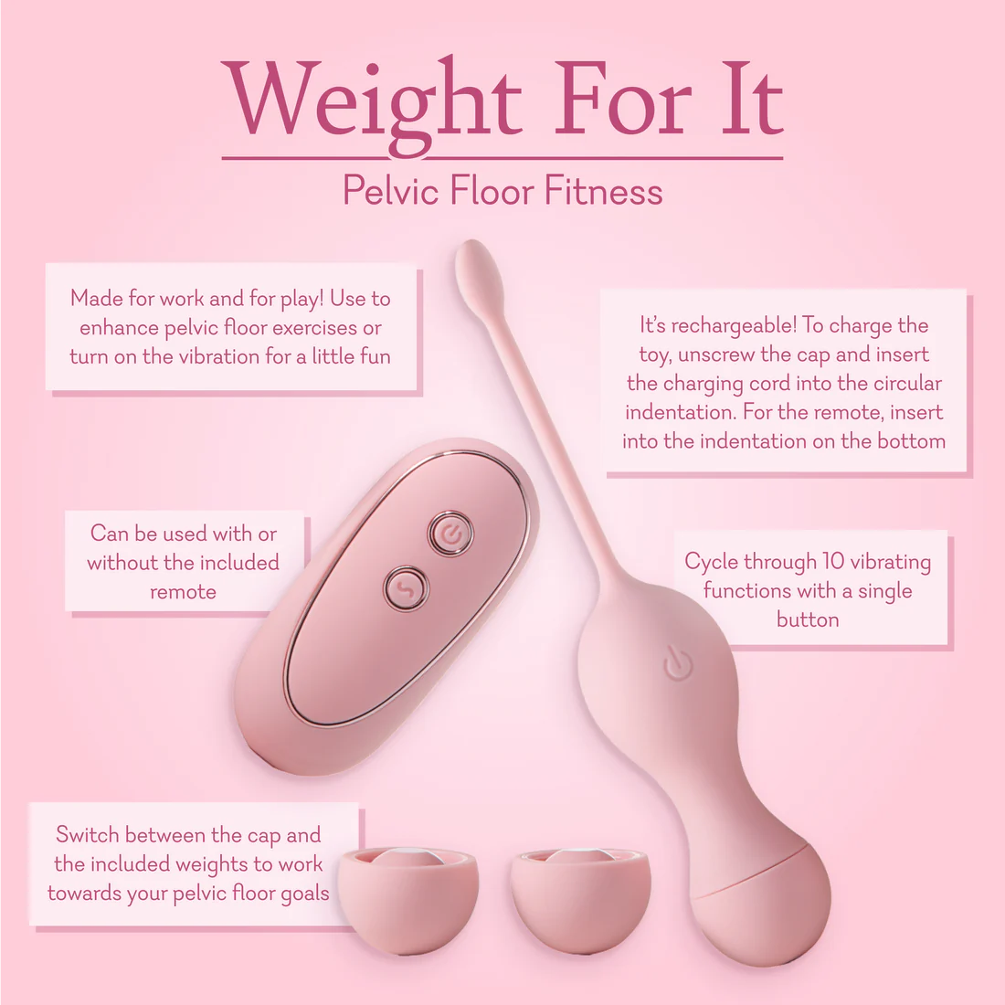 Weight For It - Kegel Pelvic Floor Exerciser - IN STOCK - 7 LEFT! - Pure Romance