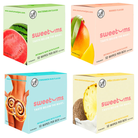 Sweetums - Flavored PH Balanced Intimate Feminine Wipes - 7 Flavors