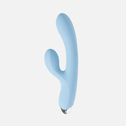 In The Clouds sky blue dual rabbit vibrator by pure romance euforia www.VALGINA.com 